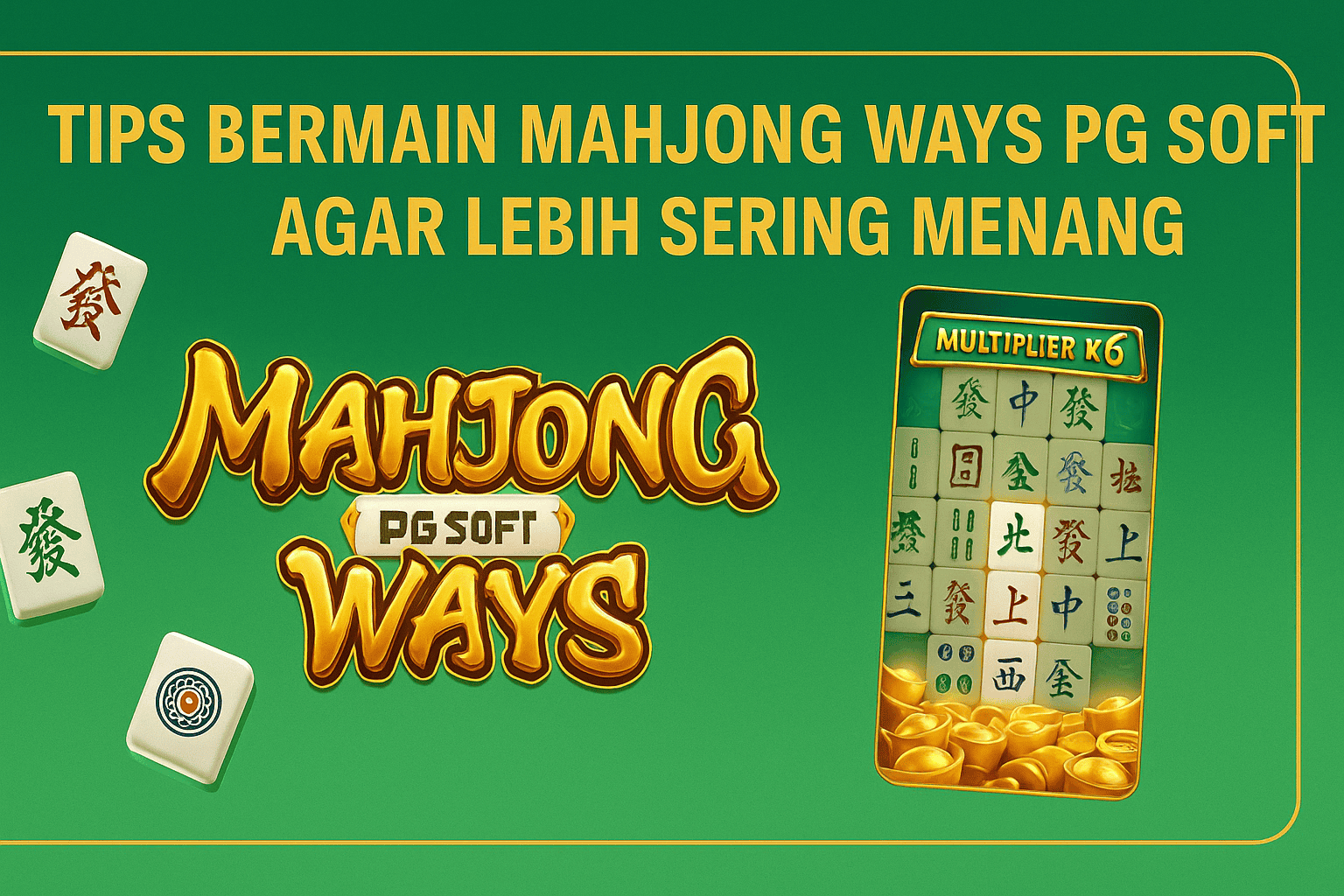 Tips Bermain Mahjong Ways PG Soft agar Lebih Sering Menang