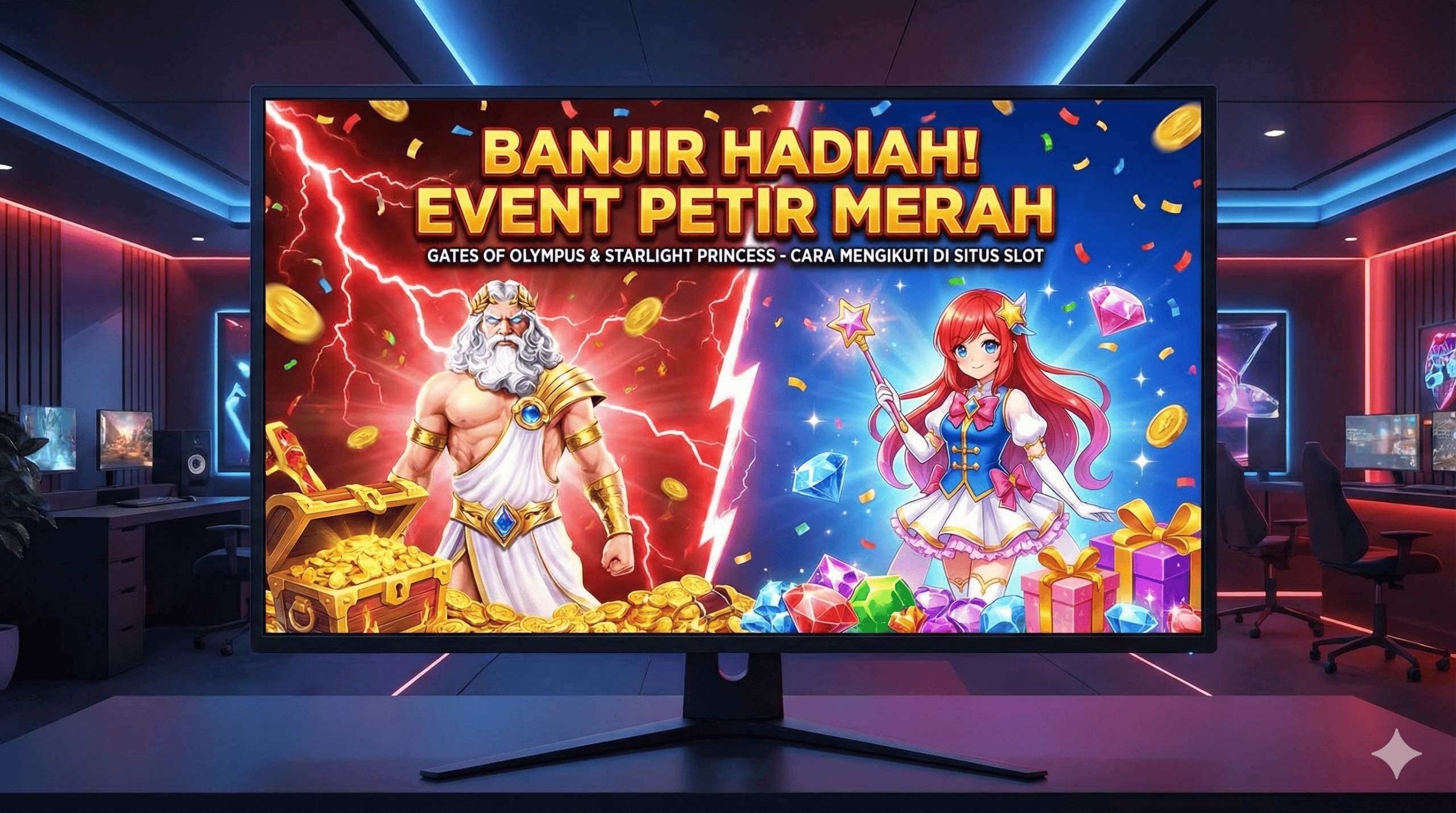 Banjir Hadiah! Cara Mengikuti Event Petir Merah Gates of Olympus dan Starlight Princess di Situs Slot